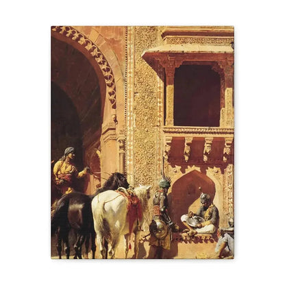 Edwin Lord Weeks (1849-1903) Gate Of The Fortress At Agra, India - Canvas Wall Art - The Sticker Space