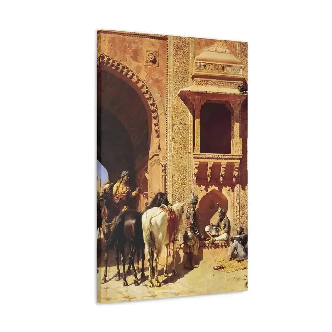 Edwin Lord Weeks (1849-1903) Gate Of The Fortress At Agra, India - Canvas Wall Art - The Sticker Space