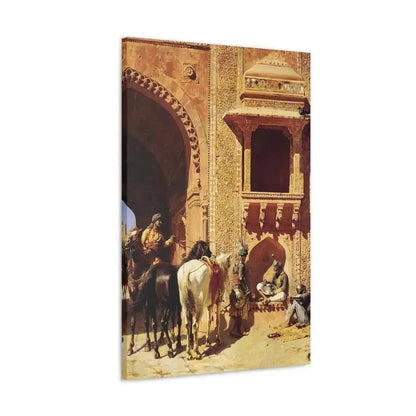 Edwin Lord Weeks (1849-1903) Gate Of The Fortress At Agra, India - Canvas Wall Art - The Sticker Space