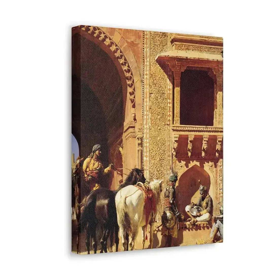 Edwin Lord Weeks (1849-1903) Gate Of The Fortress At Agra, India - Canvas Wall Art - The Sticker Space