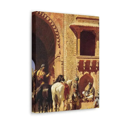 Edwin Lord Weeks (1849-1903) Gate Of The Fortress At Agra, India - Canvas Wall Art - The Sticker Space