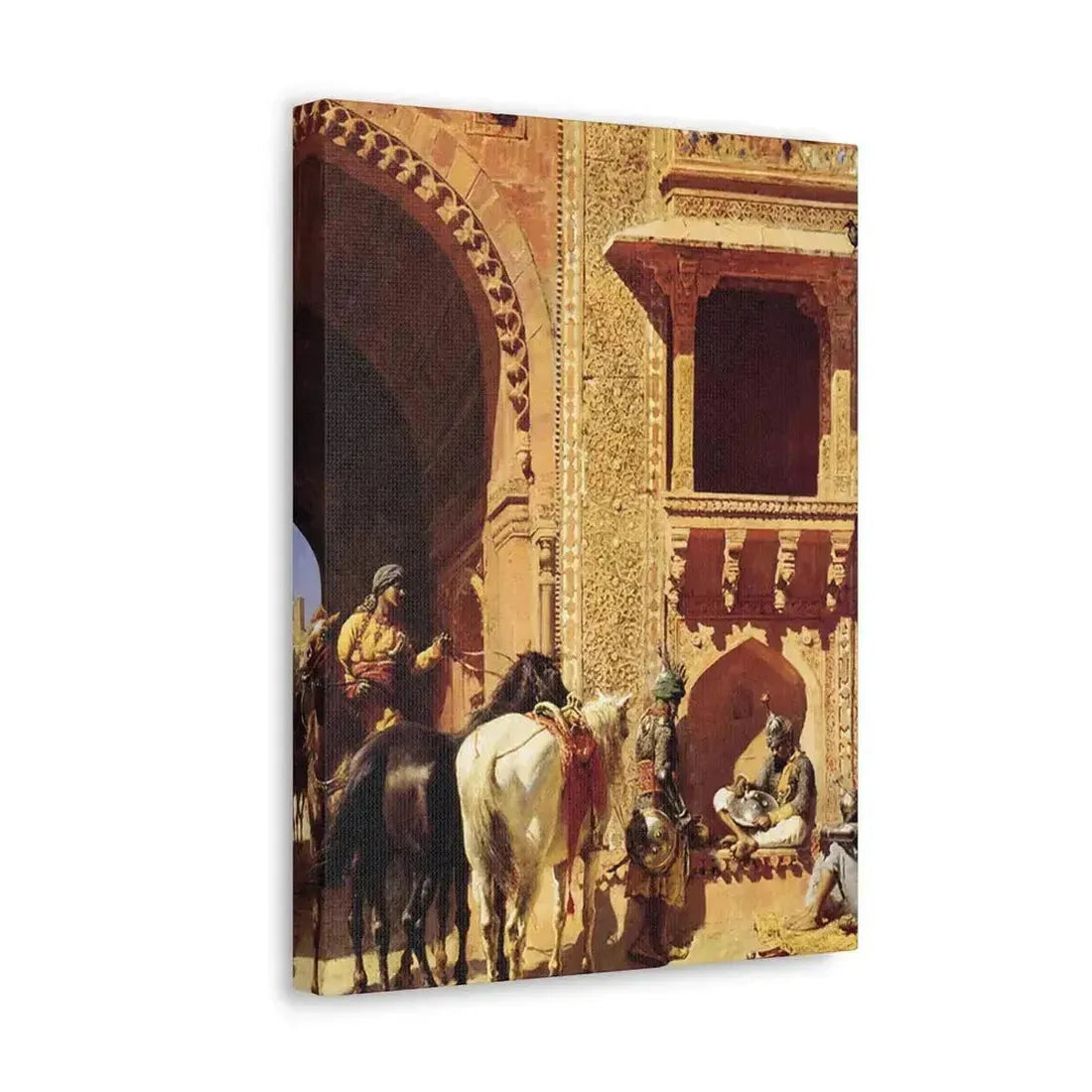 Edwin Lord Weeks (1849-1903) Gate Of The Fortress At Agra, India - Canvas Wall Art - The Sticker Space