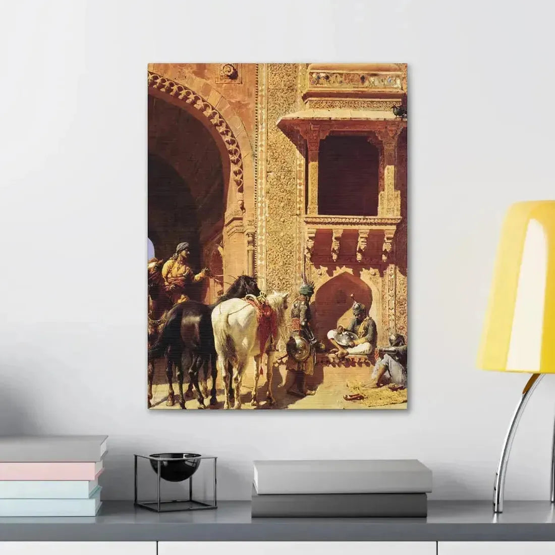 Edwin Lord Weeks (1849-1903) Gate Of The Fortress At Agra, India - Canvas Wall Art - The Sticker Space