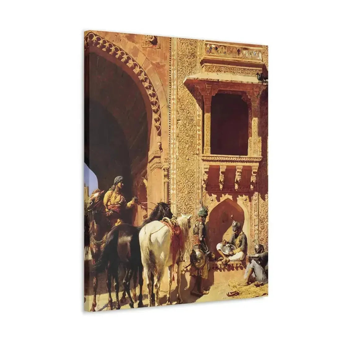 Edwin Lord Weeks (1849-1903) Gate Of The Fortress At Agra, India - Canvas Wall Art - The Sticker Space