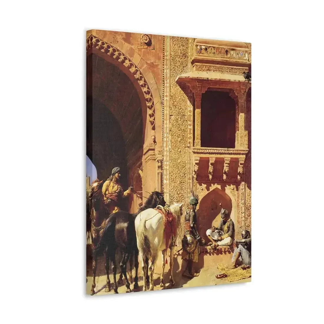 Edwin Lord Weeks (1849-1903) Gate Of The Fortress At Agra, India - Canvas Wall Art - The Sticker Space