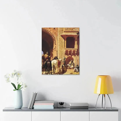 Edwin Lord Weeks (1849-1903) Gate Of The Fortress At Agra, India - Canvas Wall Art - The Sticker Space