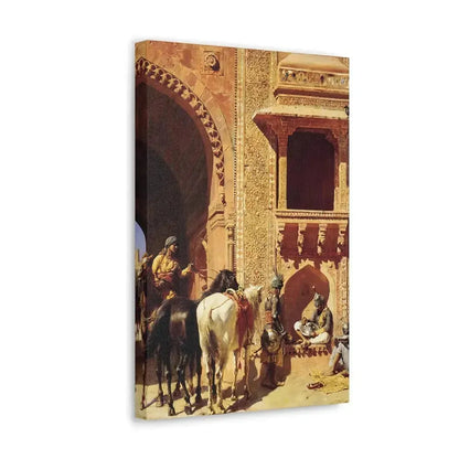 Edwin Lord Weeks (1849-1903) Gate Of The Fortress At Agra, India - Canvas Wall Art - The Sticker Space