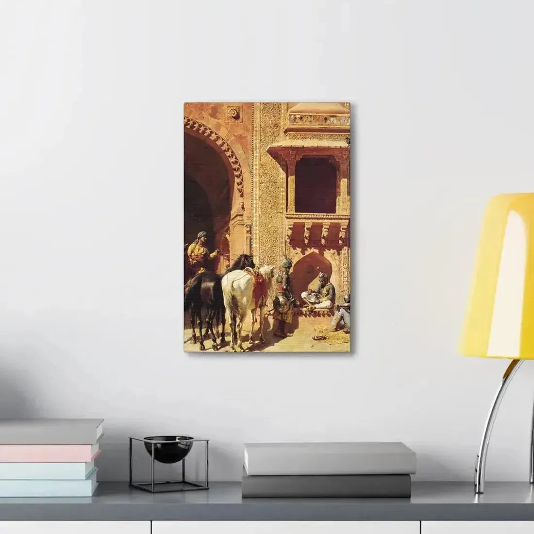 Edwin Lord Weeks (1849-1903) Gate Of The Fortress At Agra, India - Canvas Wall Art - The Sticker Space