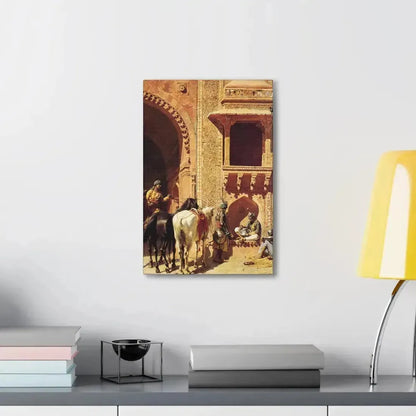 Edwin Lord Weeks (1849-1903) Gate Of The Fortress At Agra, India - Canvas Wall Art - The Sticker Space