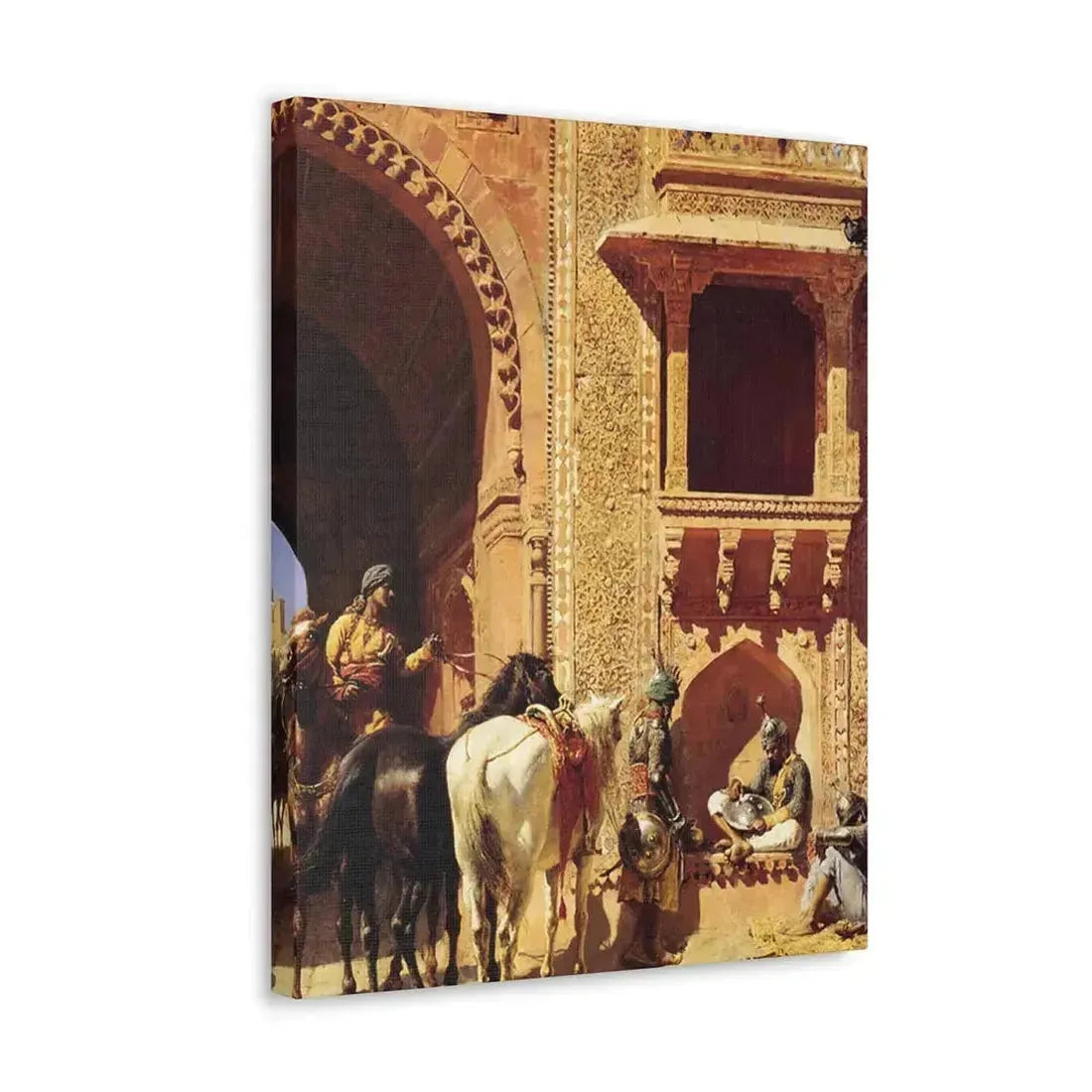 Edwin Lord Weeks (1849-1903) Gate Of The Fortress At Agra, India - Canvas Wall Art - The Sticker Space