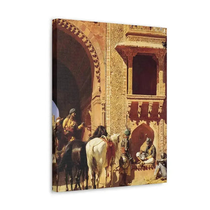 Edwin Lord Weeks (1849-1903) Gate Of The Fortress At Agra, India - Canvas Wall Art - The Sticker Space