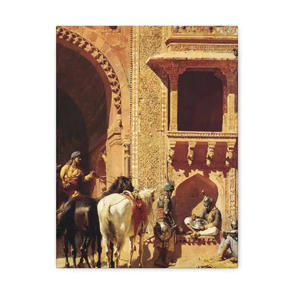 Edwin Lord Weeks (1849-1903) Gate Of The Fortress At Agra, India - Canvas Wall Art - The Sticker Space