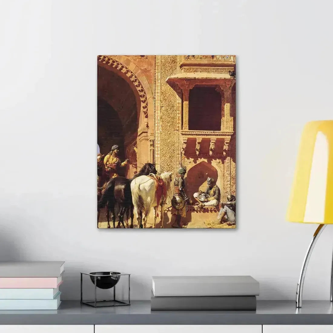 Edwin Lord Weeks (1849-1903) Gate Of The Fortress At Agra, India - Canvas Wall Art - The Sticker Space