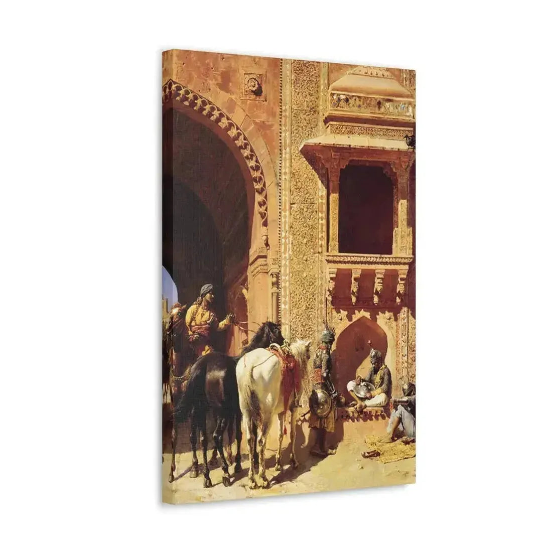 Edwin Lord Weeks (1849-1903) Gate Of The Fortress At Agra, India - Canvas Wall Art - The Sticker Space