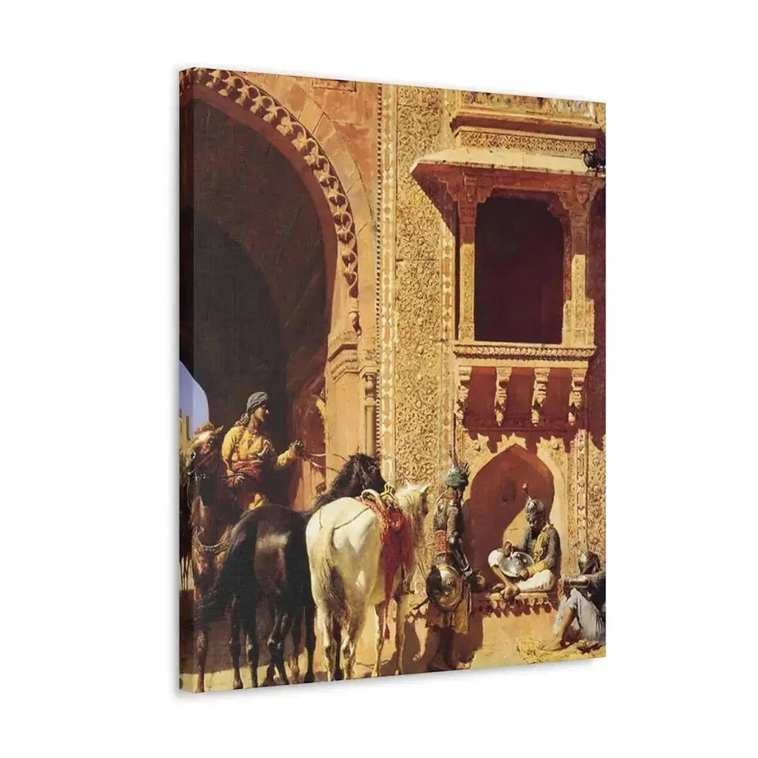 Edwin Lord Weeks (1849-1903) Gate Of The Fortress At Agra, India - Canvas Wall Art - The Sticker Space