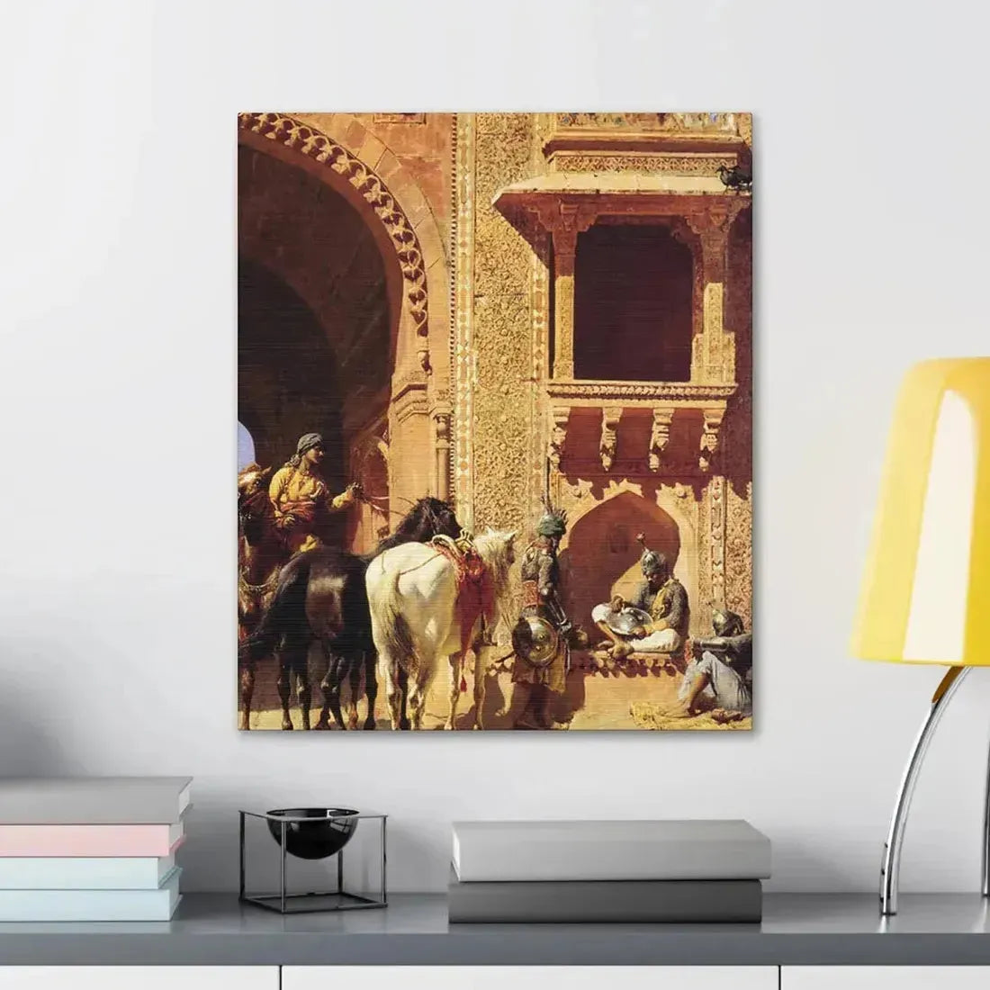 Edwin Lord Weeks (1849-1903) Gate Of The Fortress At Agra, India - Canvas Wall Art - The Sticker Space