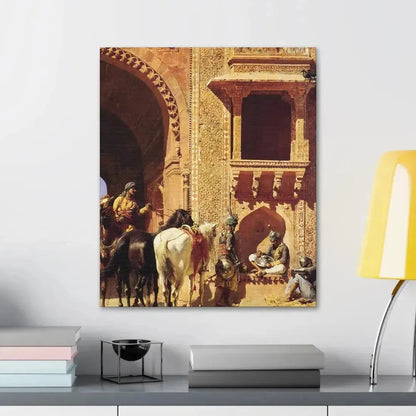 Edwin Lord Weeks (1849-1903) Gate Of The Fortress At Agra, India - Canvas Wall Art - The Sticker Space