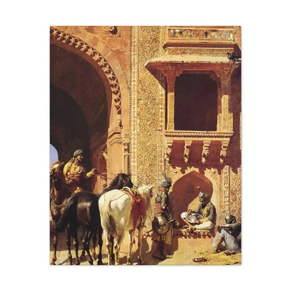 Edwin Lord Weeks (1849-1903) Gate Of The Fortress At Agra, India - Canvas Wall Art - The Sticker Space