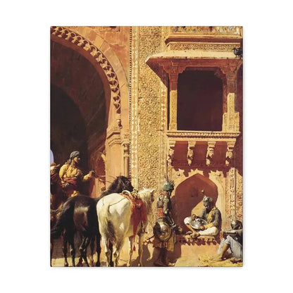 Edwin Lord Weeks (1849-1903) Gate Of The Fortress At Agra, India - Canvas Wall Art - The Sticker Space