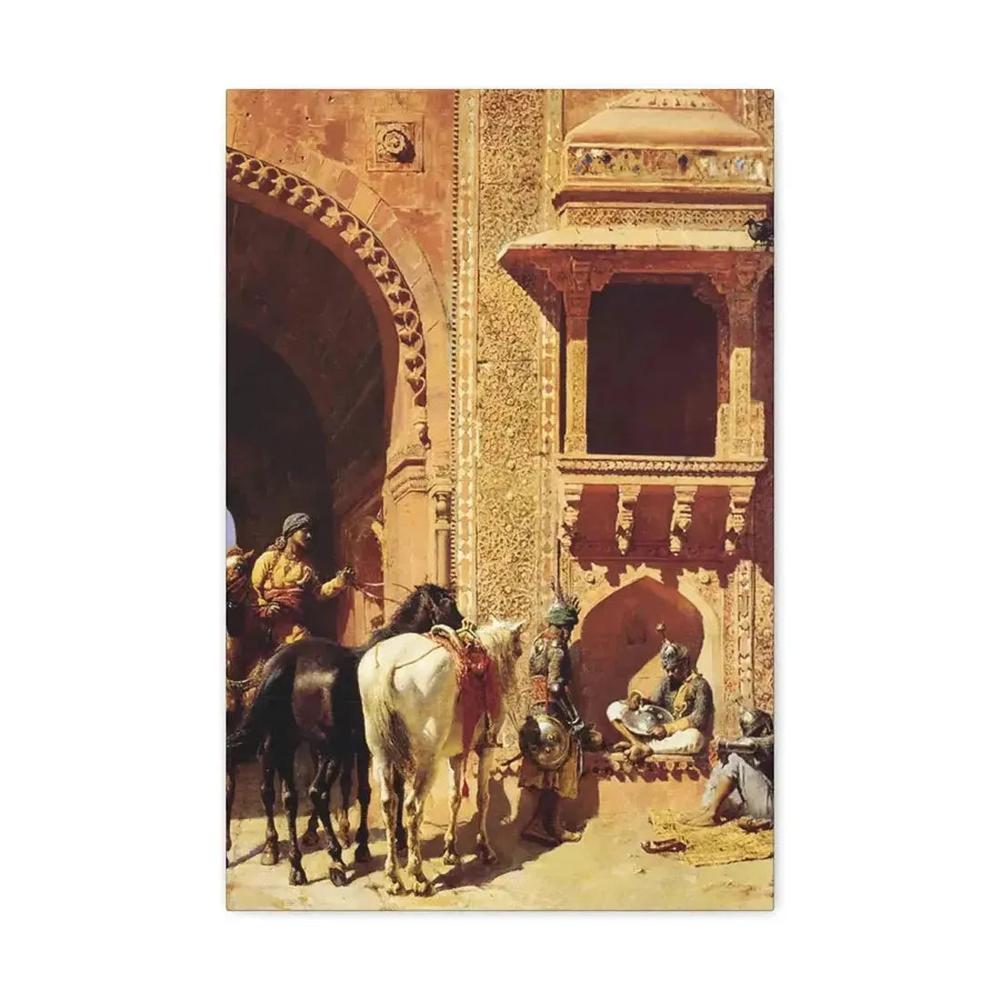 Edwin Lord Weeks (1849-1903) Gate Of The Fortress At Agra, India - Canvas Wall Art - The Sticker Space
