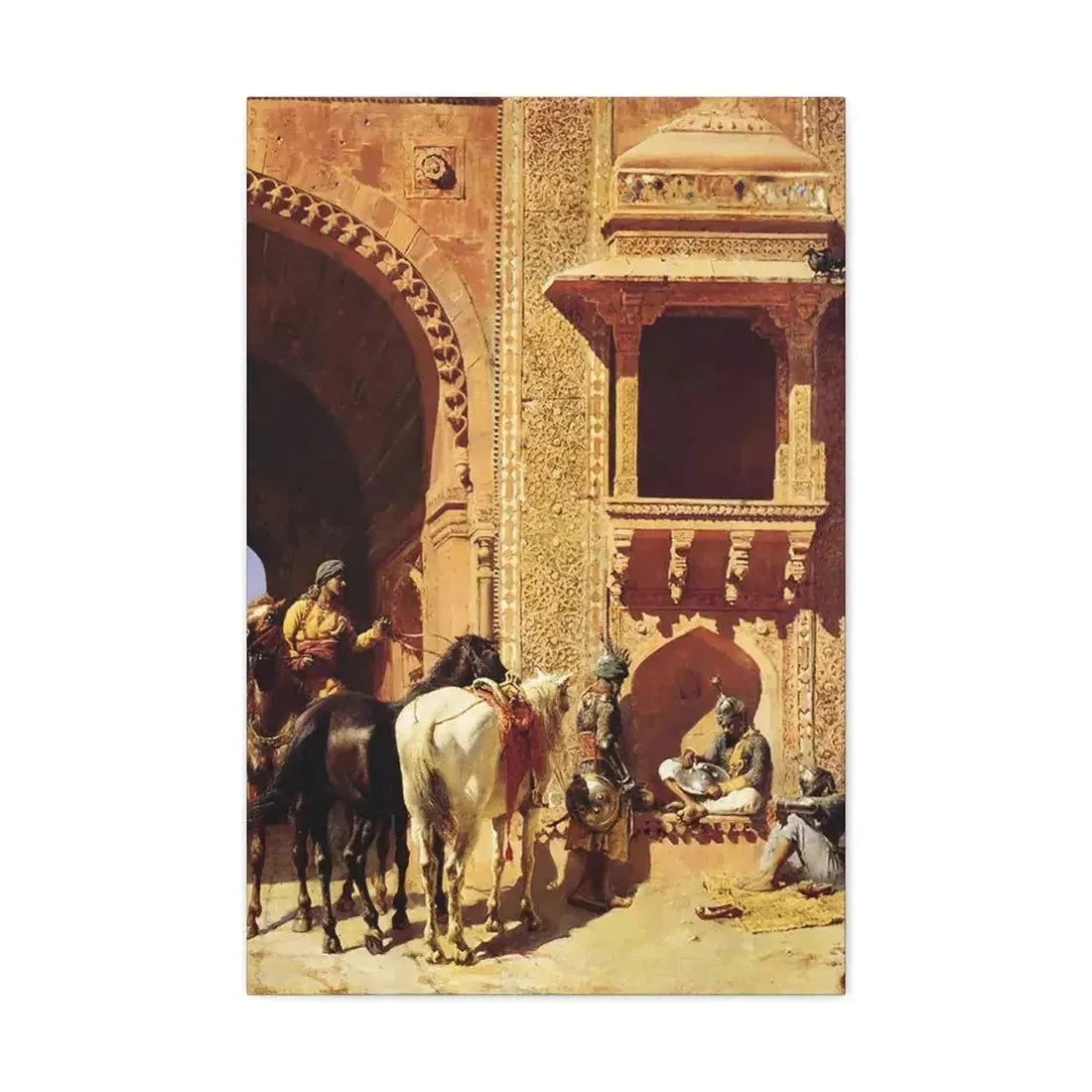 Edwin Lord Weeks (1849-1903) Gate Of The Fortress At Agra, India - Canvas Wall Art - The Sticker Space