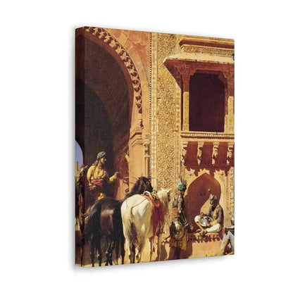 Edwin Lord Weeks (1849-1903) Gate Of The Fortress At Agra, India - Canvas Wall Art - The Sticker Space