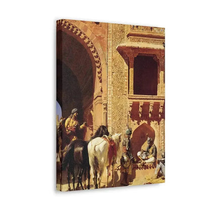 Edwin Lord Weeks (1849-1903) Gate Of The Fortress At Agra, India - Canvas Wall Art - The Sticker Space