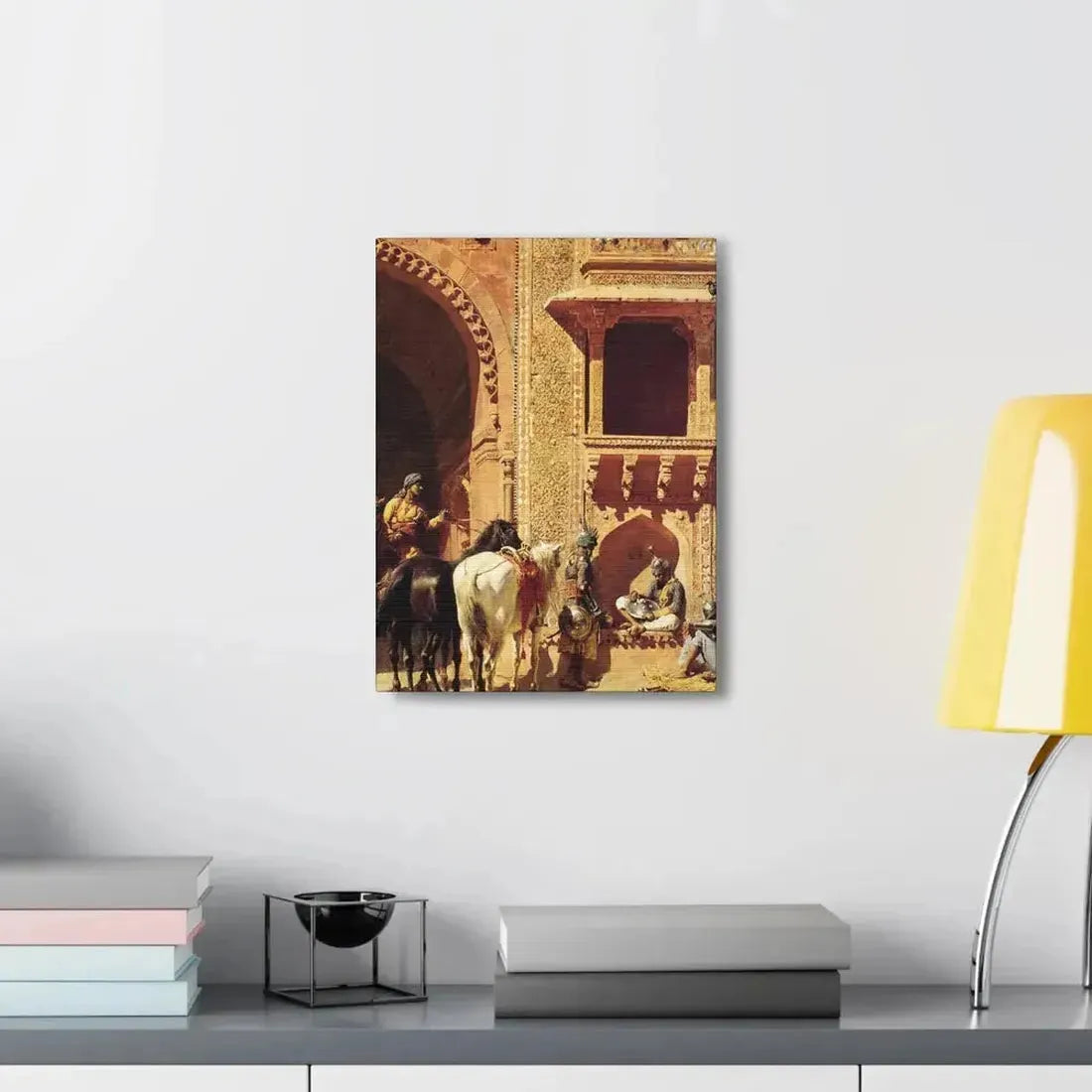 Edwin Lord Weeks (1849-1903) Gate Of The Fortress At Agra, India - Canvas Wall Art - The Sticker Space