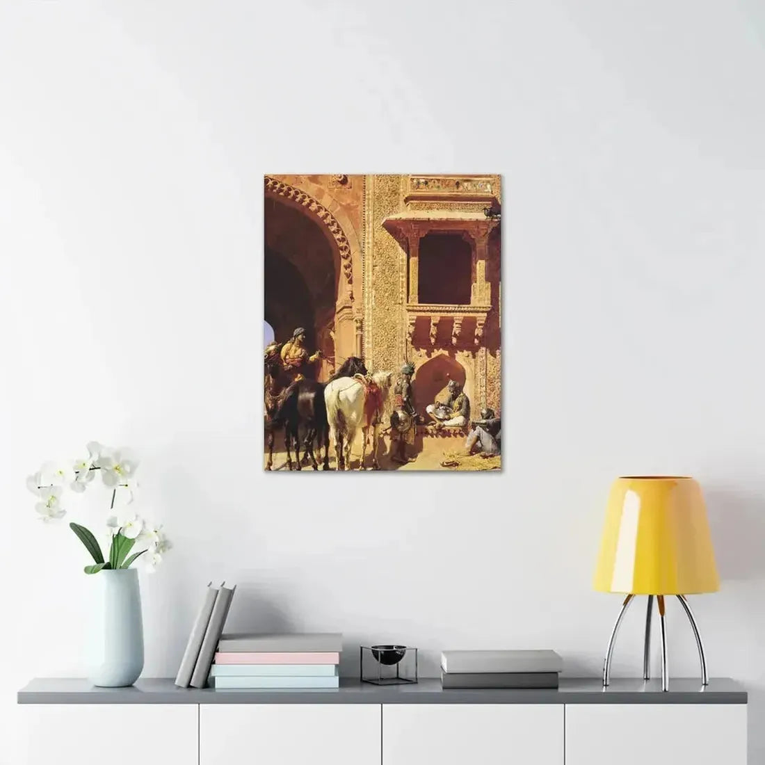 Edwin Lord Weeks (1849-1903) Gate Of The Fortress At Agra, India - Canvas Wall Art - The Sticker Space