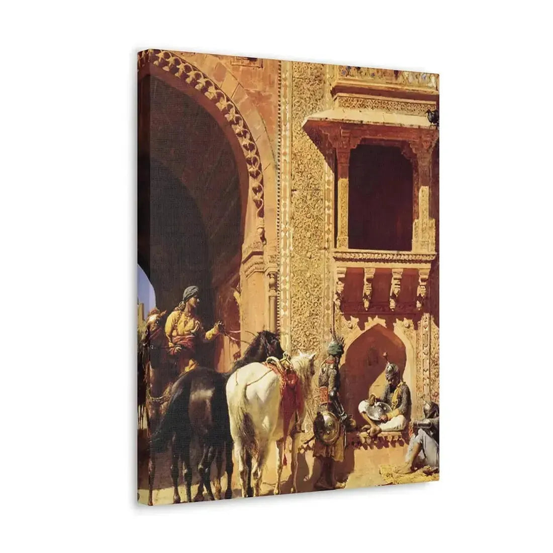 Edwin Lord Weeks (1849-1903) Gate Of The Fortress At Agra, India - Canvas Wall Art - The Sticker Space