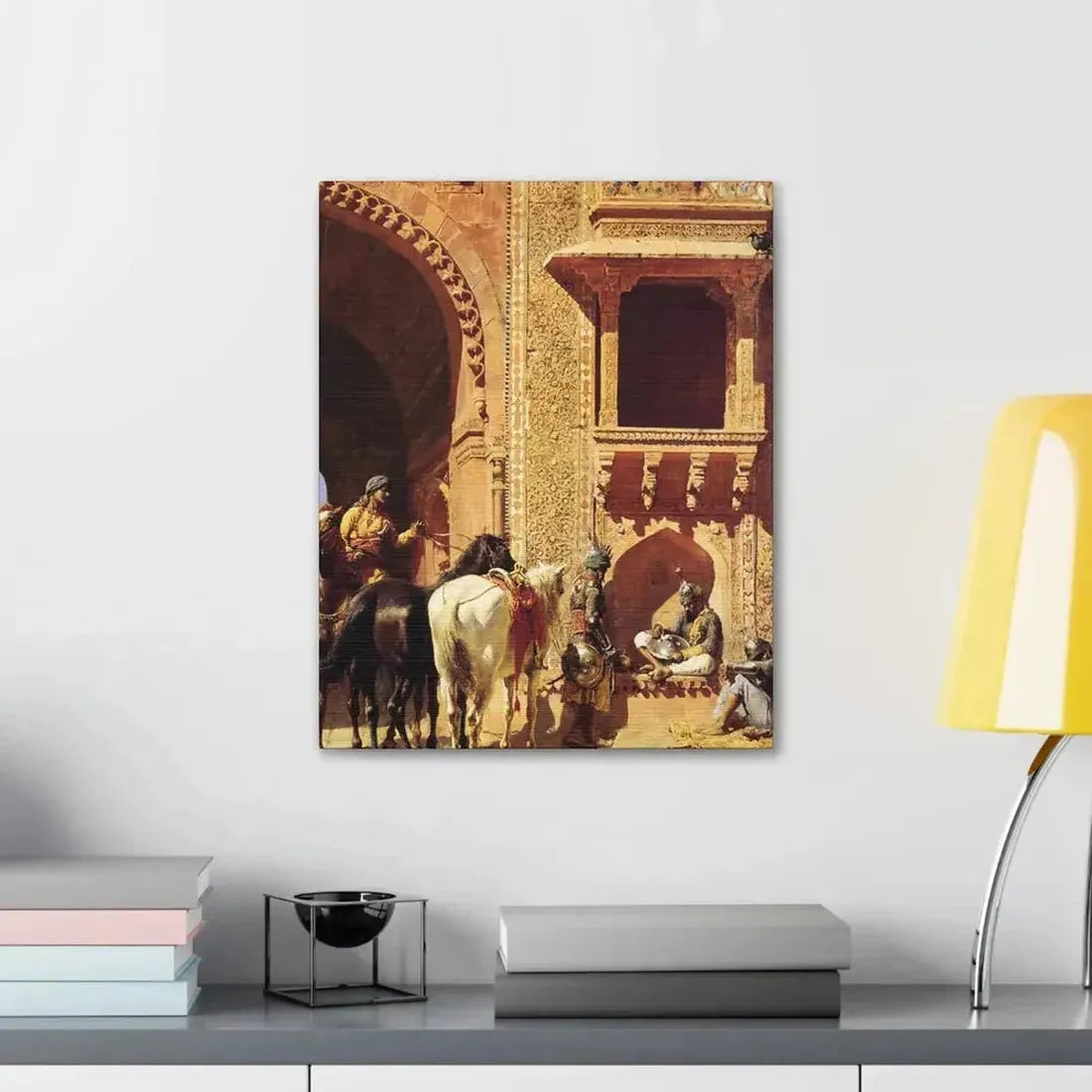 Edwin Lord Weeks (1849-1903) Gate Of The Fortress At Agra, India - Canvas Wall Art - The Sticker Space