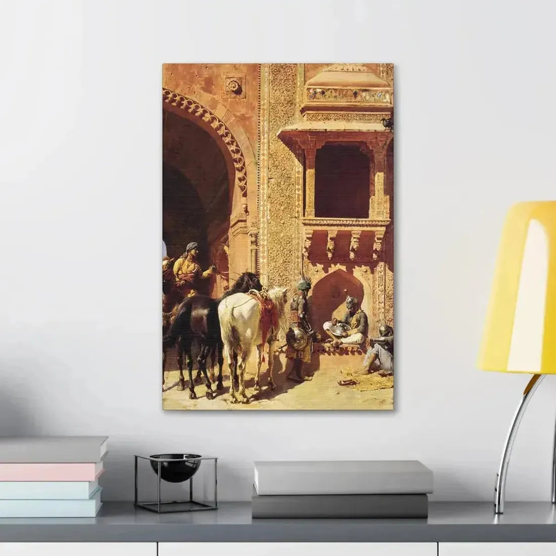 Edwin Lord Weeks (1849-1903) Gate Of The Fortress At Agra, India - Canvas Wall Art - The Sticker Space