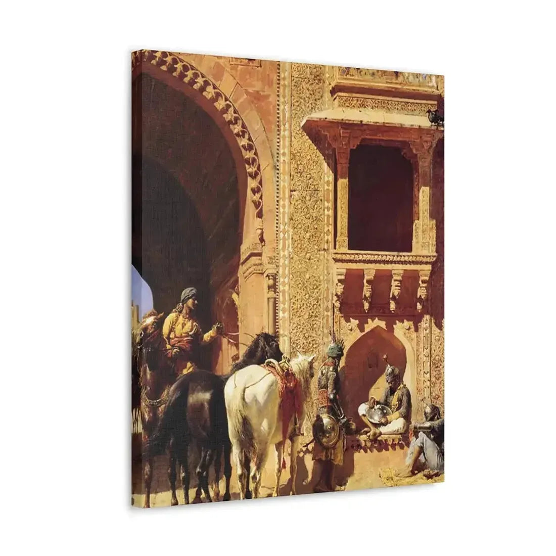Edwin Lord Weeks (1849-1903) Gate Of The Fortress At Agra, India - Canvas Wall Art - The Sticker Space