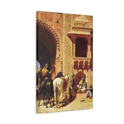 Edwin Lord Weeks (1849-1903) Gate Of The Fortress At Agra, India - Canvas Wall Art - The Sticker Space