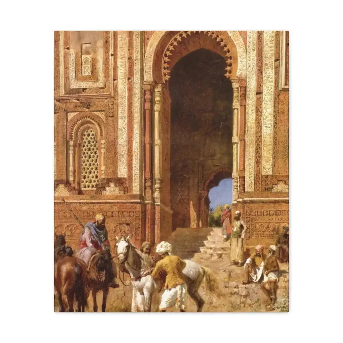 Edwin Lord Weeks (1849-1903) Gateway of Alah-Ou-Din, Old Delhi - Canvas Wall Art 20″ x 24″ 1.25" - The Sticker Space
