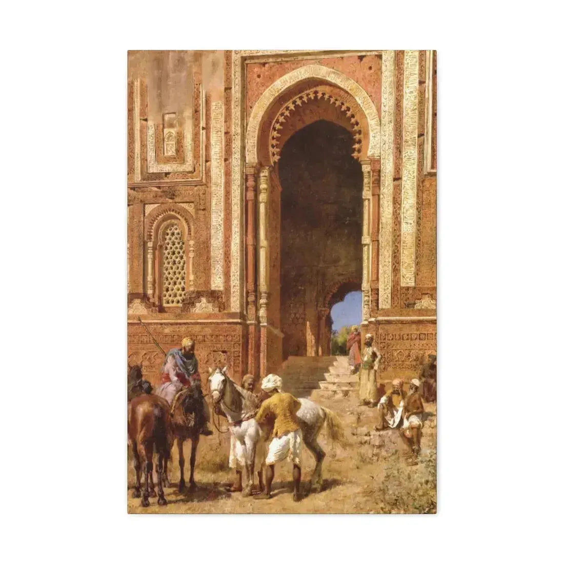 Edwin Lord Weeks (1849-1903) Gateway of Alah-Ou-Din, Old Delhi - Canvas Wall Art 20″ x 30″ 1.25" - The Sticker Space