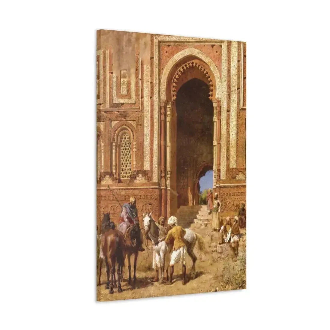 Edwin Lord Weeks (1849-1903) Gateway of Alah-Ou-Din, Old Delhi - Canvas Wall Art - The Sticker Space