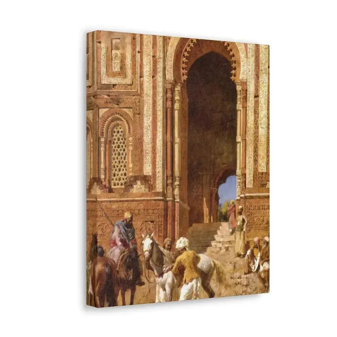 Edwin Lord Weeks (1849-1903) Gateway of Alah-Ou-Din, Old Delhi - Canvas Wall Art - The Sticker Space