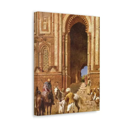 Edwin Lord Weeks (1849-1903) Gateway of Alah-Ou-Din, Old Delhi - Canvas Wall Art - The Sticker Space