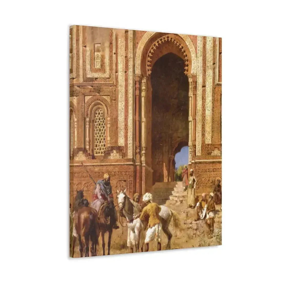Edwin Lord Weeks (1849-1903) Gateway of Alah-Ou-Din, Old Delhi - Canvas Wall Art - The Sticker Space