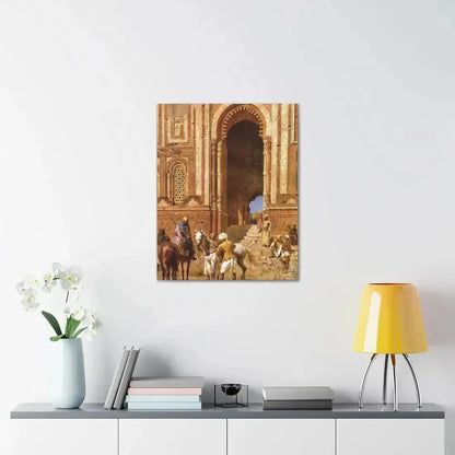 Edwin Lord Weeks (1849-1903) Gateway of Alah-Ou-Din, Old Delhi - Canvas Wall Art - The Sticker Space