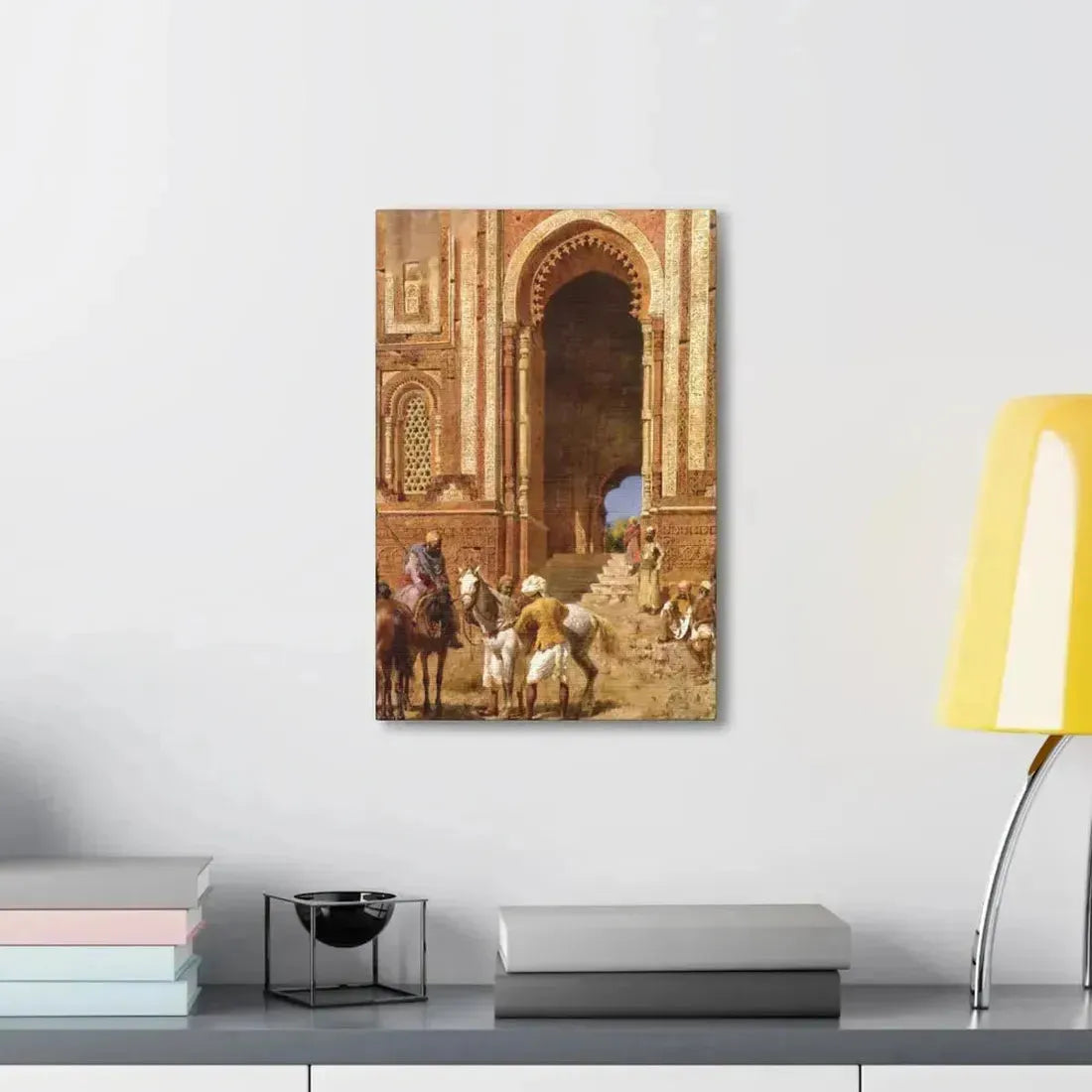 Edwin Lord Weeks (1849-1903) Gateway of Alah-Ou-Din, Old Delhi - Canvas Wall Art - The Sticker Space