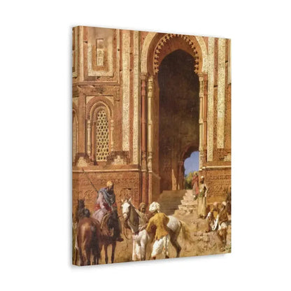 Edwin Lord Weeks (1849-1903) Gateway of Alah-Ou-Din, Old Delhi - Canvas Wall Art - The Sticker Space