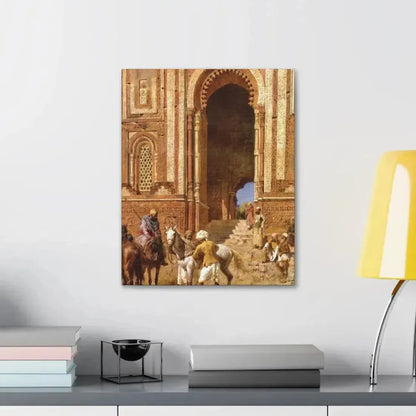 Edwin Lord Weeks (1849-1903) Gateway of Alah-Ou-Din, Old Delhi - Canvas Wall Art - The Sticker Space