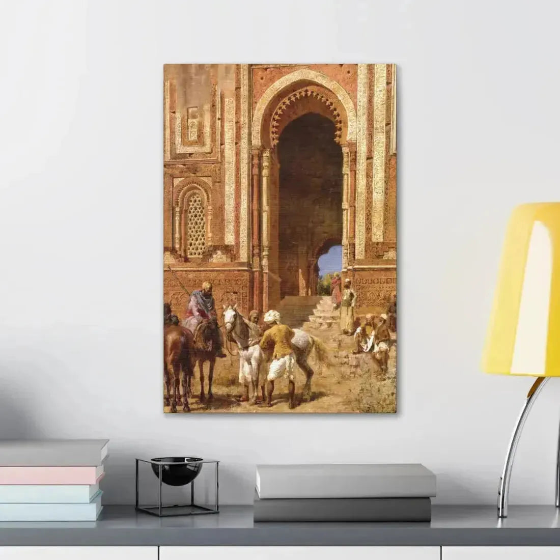 Edwin Lord Weeks (1849-1903) Gateway of Alah-Ou-Din, Old Delhi - Canvas Wall Art - The Sticker Space