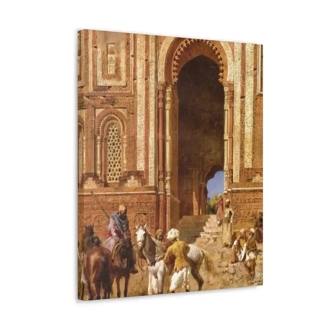 Edwin Lord Weeks (1849-1903) Gateway of Alah-Ou-Din, Old Delhi - Canvas Wall Art - The Sticker Space