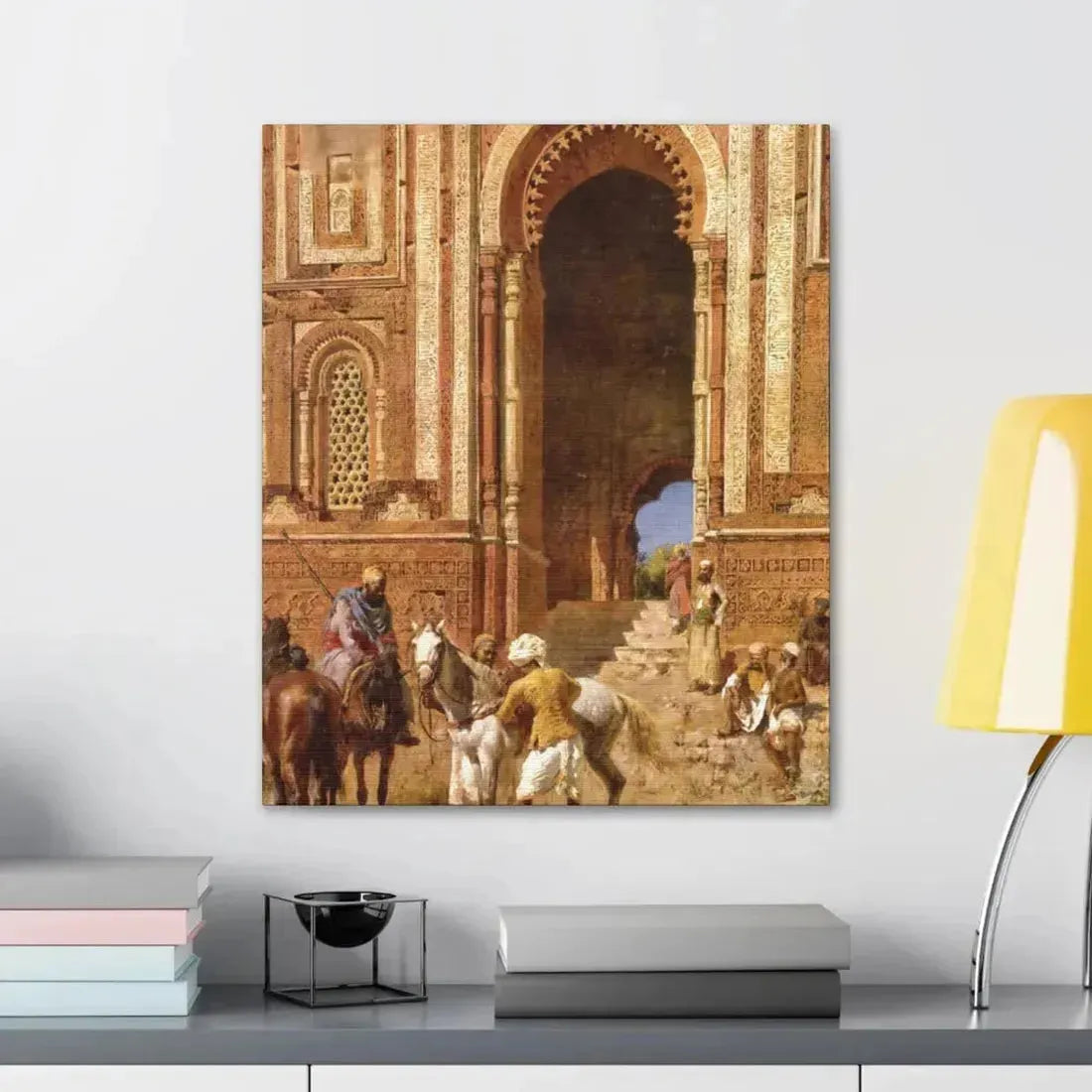 Edwin Lord Weeks (1849-1903) Gateway of Alah-Ou-Din, Old Delhi - Canvas Wall Art - The Sticker Space