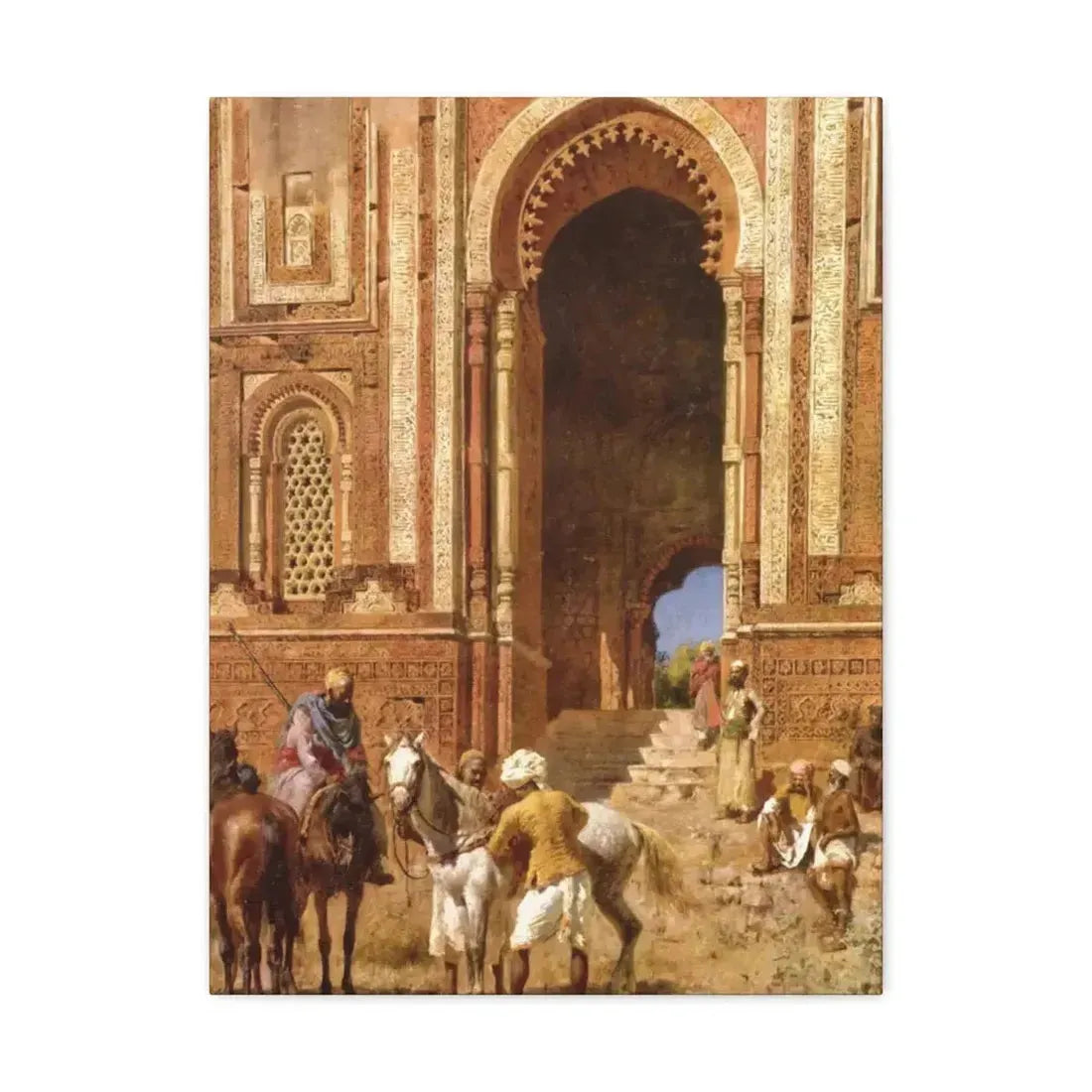 Edwin Lord Weeks (1849-1903) Gateway of Alah-Ou-Din, Old Delhi - Canvas Wall Art - The Sticker Space