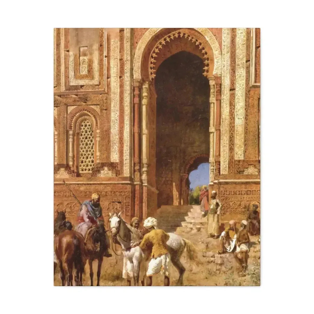 Edwin Lord Weeks (1849-1903) Gateway of Alah-Ou-Din, Old Delhi - Canvas Wall Art - The Sticker Space