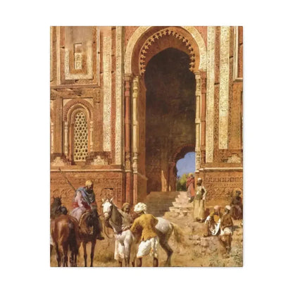Edwin Lord Weeks (1849-1903) Gateway of Alah-Ou-Din, Old Delhi - Canvas Wall Art - The Sticker Space